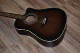 Luna Art Vintage Dreadnought Cutaway A/E - Solid Top
