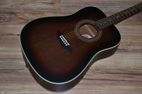 Luna Art Vintage Distressed Dreadnought - Solid Top 2020 Disressed dark sunburst