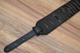 Carlino Black Croc Leather Embossed Strap