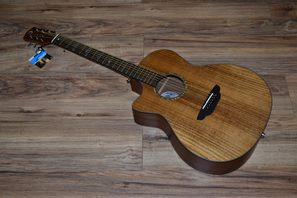 Luna High Tide Koa Grand Concert Cutaway A/E LEFTY 2020 Natural Hawaiian Koa