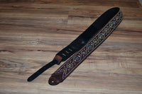 Carlino Kodiak Oiled BrownLeather Studden Strap, Turquoise conchos