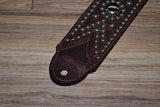 Carlino Kodiak Oiled BrownLeather Studden Strap, Turquoise conchos