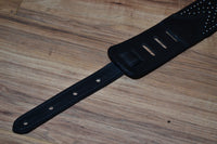 Carlino Tigereye and Black Stud Swirl guitar strap