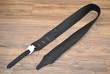 Carlino White Leather Tigereye with Onyx Swirl Studded Guitar Strap