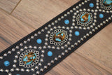 Carlino Custom Ocean Jasper and Bronzite Concho Guitar Strap