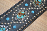 Carlino Custom Ocean Jasper and Bronzite Concho Guitar Strap