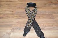 Carlino Custom Tigereye Concho and Snake Embossed leather guitar strap