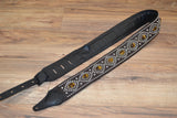 Carlino Custom Tigereye Concho and Snake Embossed leather guitar strap
