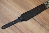 Carlino Custom Tigereye Concho and Snake Embossed leather guitar strap