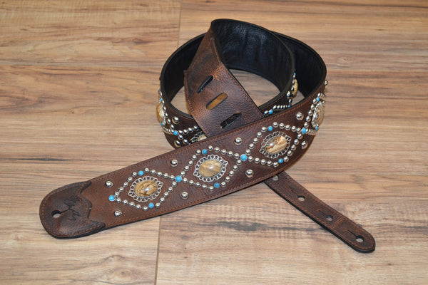 Carlino Custom Orianthi Energy Jasper Stone Signature Guitar Strap