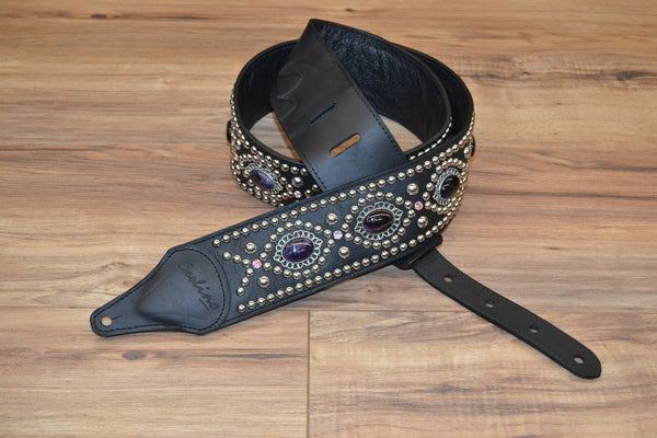 Carlino Custom Swirl Amethyst Concho studded strap
