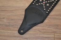 Carlino Custom Swirl Amethyst Concho studded strap