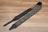 Carlino TigerEye Concho leather studded guitar strap