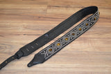 Carlino TigerEye Concho leather studded guitar strap