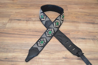 Carlino New Pyramid Power Strap with Green Dragon Eye Conchos