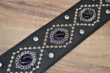 Carlino Custom Orianthi Amethyst Stone/ Rhinestone Signature Guitar Strap