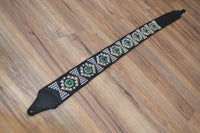 Carlino New Pyramid Power Strap with Green Dragon Eye Conchos
