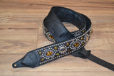 Carlino Tigereye And Silver Concho Guitar Strap