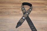 Carlino Tigereye And Silver Concho Guitar Strap