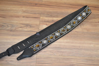 Carlino Tigereye And Silver Concho Guitar Strap