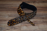 Carlino Custom Leopard Tigereye Rhinestone Studded Guitar Strap