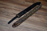 Carlino Custom Leopard Tigereye Rhinestone Studded Guitar Strap