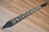 Carlino Tigereye And Silver Concho Guitar Strap
