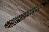 Carlino Custom Leopard Tigereye Rhinestone Studded Guitar Strap