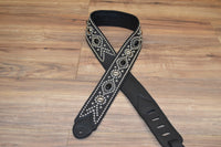 Carlino Custom Black Onyx Studded Guitar Strap