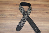 Carlino Custom Black Onyx Studded Guitar Strap