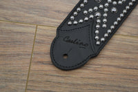 Carlino Custom Black Onyx Studded Guitar Strap