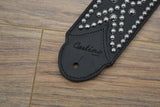 Carlino Custom Black Onyx Studded Guitar Strap