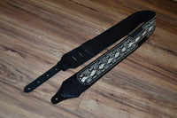 Carlino Snake Cartouche Leather Guitar Strap