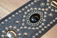 Carlino Custom Black Onyx Studded Guitar Strap