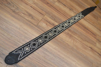 Carlino Custom Black Onyx Studded Guitar Strap