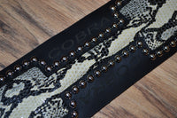 Carlino Snake Cartouche Leather Guitar Strap