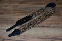 Carlino Lambskin Leopard Leather Guitar Strap
