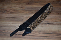 Carlino Lambskin Leopard Leather Guitar Strap
