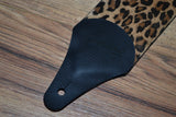 Carlino Lambskin Leopard Leather Guitar Strap