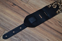 Carlino Lambskin Leopard Leather Guitar Strap