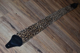 Carlino Lambskin Leopard Leather Guitar Strap