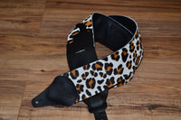 Carlino Exotic Series Snow Leopard Guitar Strap