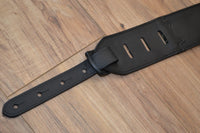 Carlino Tigereye Stone Swarovski Rhinestone Templar Cross Black Leather Strap