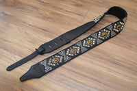 Carlino Pyramid Power Energy Strap Gold Hematite Black leather strap