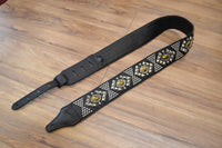 Carlino Pyramid Power Energy Strap Gold Hematite Black leather strap