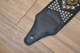 Carlino Pyramid Power Energy Strap Gold Hematite Black leather strap