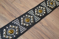 Carlino Pyramid Power Energy Strap Gold Hematite Black leather strap