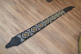 Carlino Pyramid Power Energy Strap Gold Hematite Black leather strap