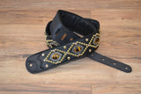 Carlino Orianthi Signature Tigereye Rhinestone Black leather Strap