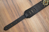 Carlino Orianthi Signature Tigereye Rhinestone Black leather Strap